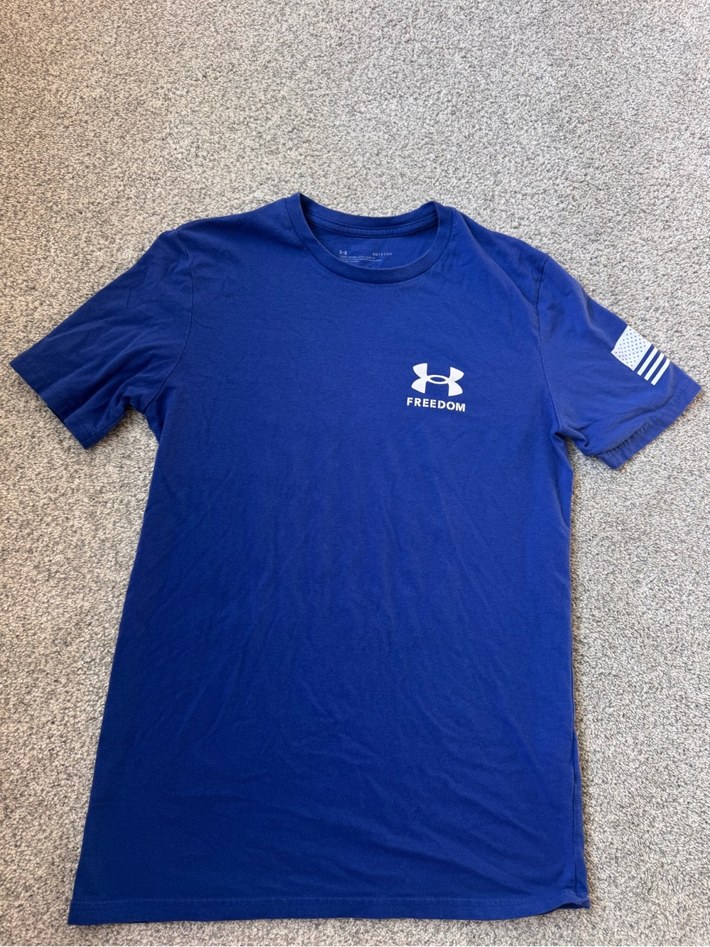 Under Armour Blue Freedom Logo Short Sleeve Tee